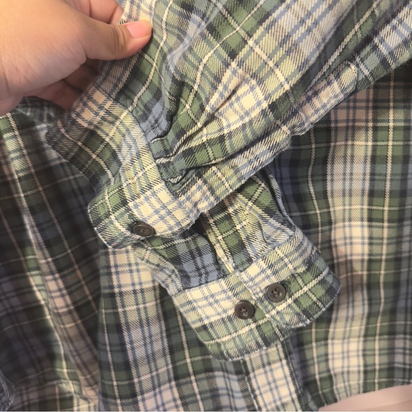 L.L Bean Plaid Buttondown Green Men Size L - Picture 4 of 9